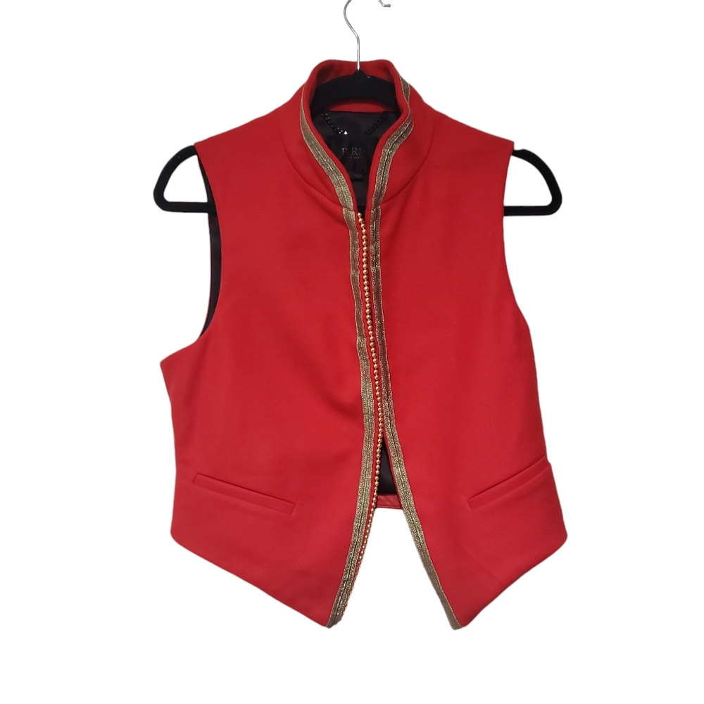 Bird by Juicy Couture Women's Tibetan Red Wool Sleeveless Vest size L